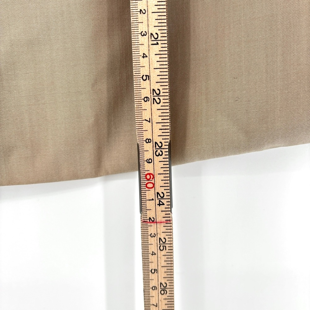 MaxMara Midi Skirt Midi Wool Silk Draped Lined Zip Pockets Beige Woven Size 10 - Picture 11 of 11